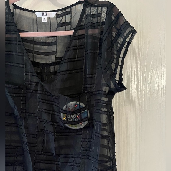 Jack by BB Dakota Black Sheer Blouse - Picture 2 of 5